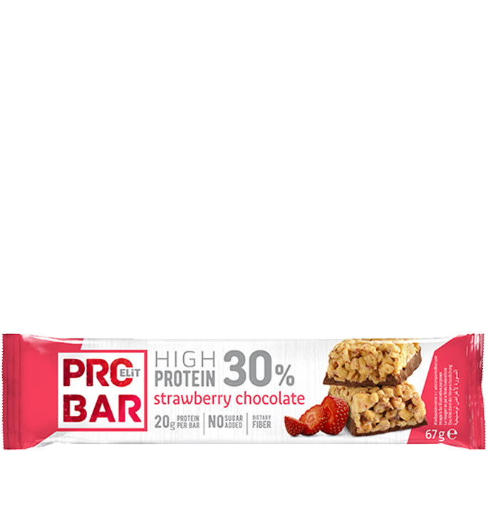 ВИСОКОПРОТЕИНОВ БАР ЯГОДА И МЛЕЧЕН ШОКОЛАД PROELiT BAR