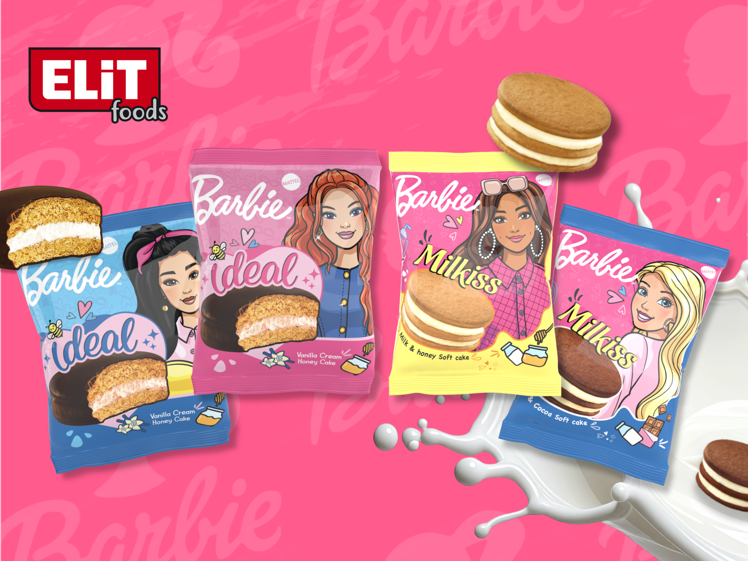 ELiT Foods представя нова серия лицензирани Barbie® продукти под брандовете Milkiss и Ideal